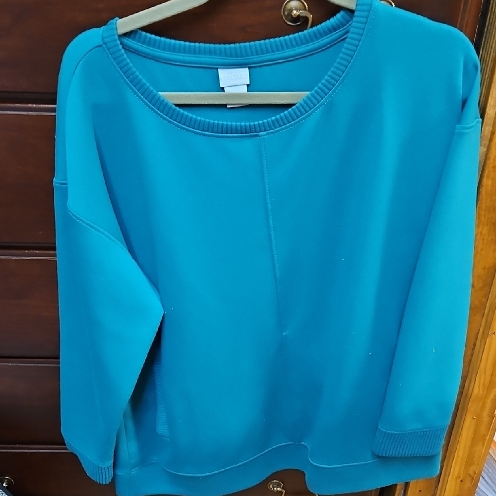 Chico's Teal Sweatshirt